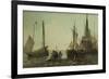 Unloading Fishing Boats on the Quay, Brittany-Hector Caffieri-Framed Giclee Print