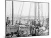 Unloading Oyster Luggers, Baltimore, Md.-null-Mounted Photo