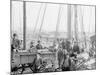 Unloading Oyster Luggers, Baltimore, Md.-null-Mounted Photo