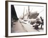 Unloading Rolls of Paper from a Ship, London, C1905-null-Framed Photographic Print