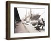 Unloading Rolls of Paper from a Ship, London, C1905-null-Framed Photographic Print