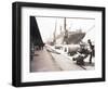 Unloading Rolls of Paper from a Ship, London, C1905-null-Framed Photographic Print