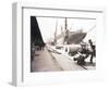 Unloading Rolls of Paper from a Ship, London, C1905-null-Framed Photographic Print