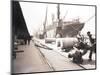 Unloading Rolls of Paper from a Ship, London, C1905-null-Mounted Photographic Print