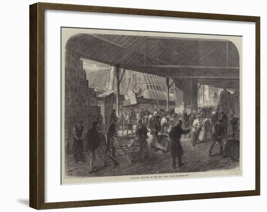 Unloading Tea-Ships in the East India Docks-Charles Robinson-Framed Giclee Print