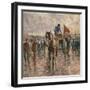 Unloading the Catch, Newlyn-Harry Fidler-Framed Giclee Print