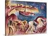 Unloading Turf, Kilmurvey, Aran, 1947-Isabel Alexander-Stretched Canvas