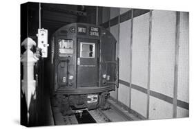 Unmanned Subway Train in Tunnel-null-Stretched Canvas