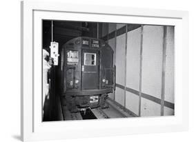 Unmanned Subway Train in Tunnel-null-Framed Photographic Print