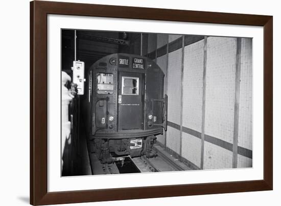 Unmanned Subway Train in Tunnel-null-Framed Photographic Print