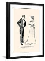 Unnecessary Kissing-Charles Dana Gibson-Framed Art Print