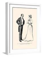 Unnecessary Kissing-Charles Dana Gibson-Framed Art Print