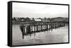 Unsafe Dock BW-Dana Styber-Framed Stretched Canvas