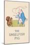 Unselfish Pig-Frances Beem-Mounted Art Print