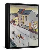 Unsere Strasse in Grau, 1911-Auguste Macke-Framed Stretched Canvas