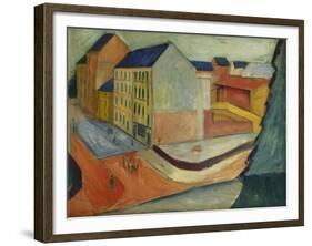 Unsere Strasse Mit Reitbahn, Bonn, 1913-Auguste Macke-Framed Giclee Print