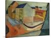 Unsere Strasse mit Reitbahn, Bonn-Auguste Macke-Stretched Canvas