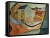 Unsere Strasse mit Reitbahn, Bonn-Auguste Macke-Framed Stretched Canvas