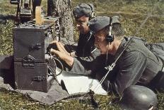 German Army with Field Radio in Operation-Unsere Wehrmacht-Art Print