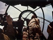 German Machine-Gunner in the Cockpit of a Bomber, Probably a Heinkel He-111-Unsere Wehrmacht-Framed Photographic Print