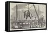 Unshipping Elephants at Calcutta-null-Framed Stretched Canvas