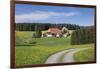 Unterfallengrundhof in the spring, Gütenbach, Black Forest, Baden-Wurttemberg, Germany-Markus Lange-Framed Photographic Print