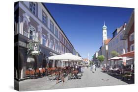 Untermarkt Marketplace, Maria Hilf Church, and Street Cafes-Markus Lange-Stretched Canvas