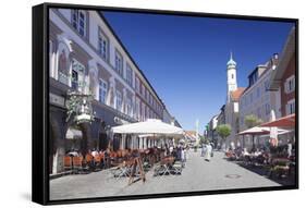 Untermarkt Marketplace, Maria Hilf Church, and Street Cafes-Markus Lange-Framed Stretched Canvas