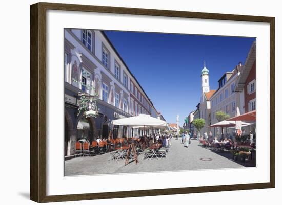 Untermarkt Marketplace, Maria Hilf Church, and Street Cafes-Markus Lange-Framed Photographic Print