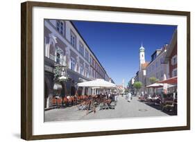 Untermarkt Marketplace, Maria Hilf Church, and Street Cafes-Markus Lange-Framed Photographic Print