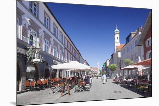Untermarkt Marketplace, Maria Hilf Church, and Street Cafes-Markus Lange-Mounted Photographic Print