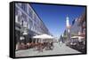 Untermarkt Marketplace, Maria Hilf Church, and Street Cafes-Markus Lange-Framed Stretched Canvas