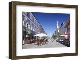 Untermarkt Marketplace, Maria Hilf Church, and Street Cafes-Markus Lange-Framed Photographic Print