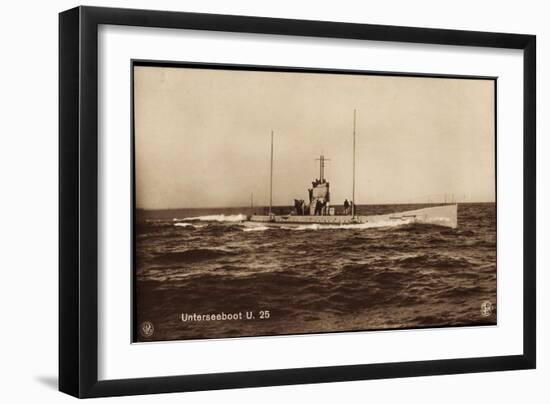 Unterseeboot U. 25 Über Wasser, Kommandobrücke-null-Framed Giclee Print