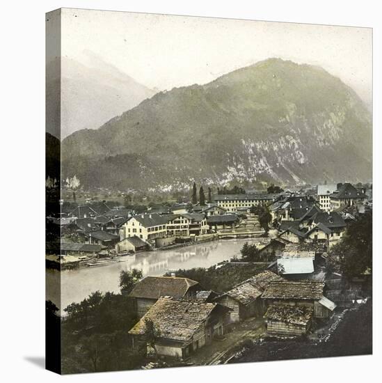 Unterseen (Switzerland), Panorama, Aar Valley-Leon, Levy et Fils-Stretched Canvas