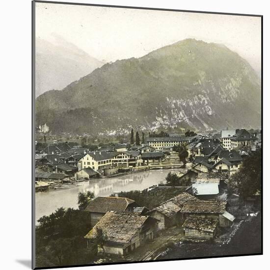 Unterseen (Switzerland), Panorama, Aar Valley-Leon, Levy et Fils-Mounted Photographic Print