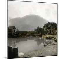 Unterssen (Switzerland), View of the Aar Massif-Leon, Levy et Fils-Mounted Photographic Print