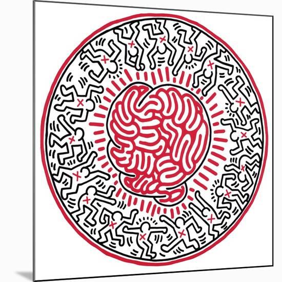 Untitled, 1985-Keith Haring-Mounted Giclee Print