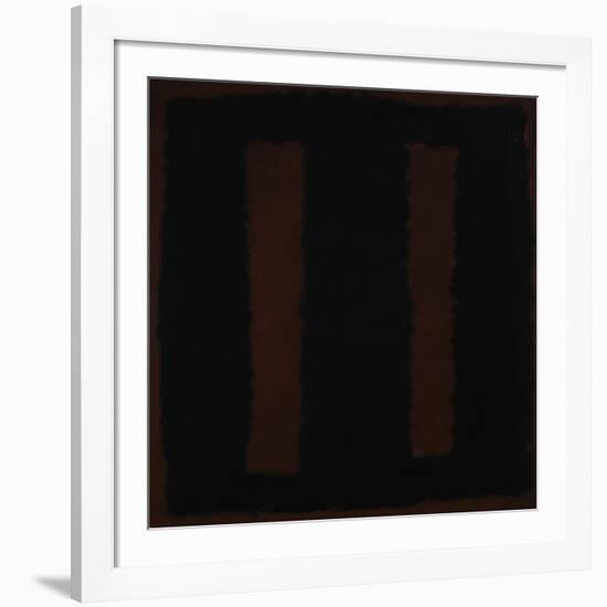 Untitled {Black on Maroon} [Seagram Mural Sketch]-Mark Rothko-Framed Giclee Print