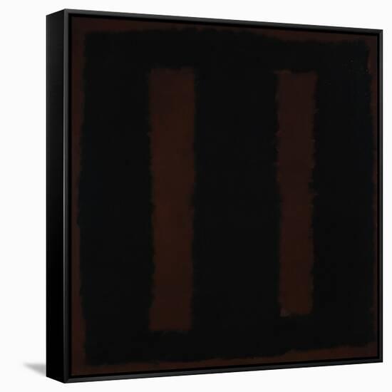 Untitled {Black on Maroon} [Seagram Mural Sketch]-Mark Rothko-Framed Stretched Canvas