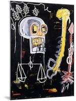 Untitled (Black Skull)-Jean-Michel Basquiat-Mounted Giclee Print