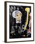 Untitled (Black Skull)-Jean-Michel Basquiat-Framed Giclee Print