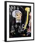 Untitled (Black Skull)-Jean-Michel Basquiat-Framed Giclee Print