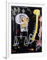 Untitled (Black Skull)-Jean-Michel Basquiat-Framed Giclee Print