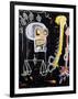 Untitled (Black Skull)-Jean-Michel Basquiat-Framed Giclee Print