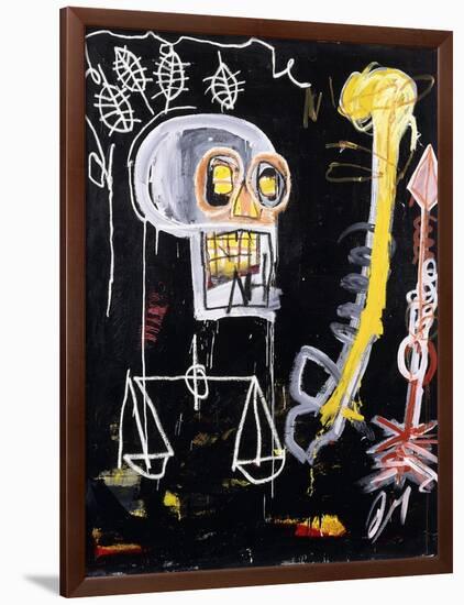 Untitled (Black Skull)-Jean-Michel Basquiat-Framed Giclee Print