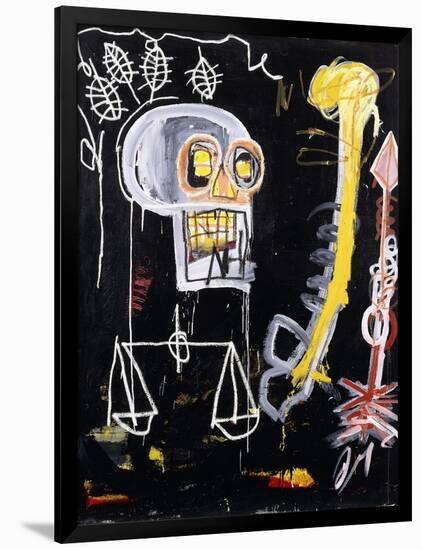 Untitled (Black Skull)-Jean-Michel Basquiat-Framed Giclee Print