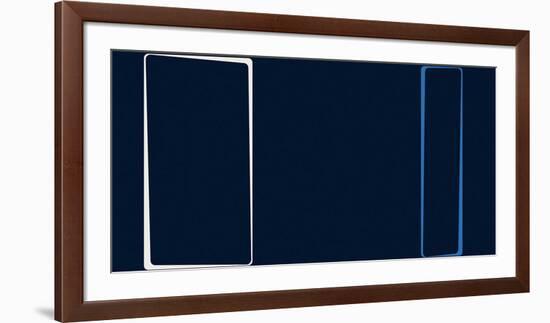 Untitled (Blue), 2013-Carl Abbott-Framed Serigraph