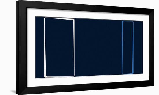 Untitled (Blue), 2013-Carl Abbott-Framed Serigraph