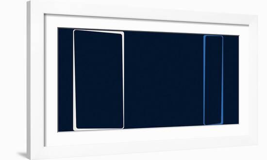 Untitled (Blue), 2013-Carl Abbott-Framed Serigraph